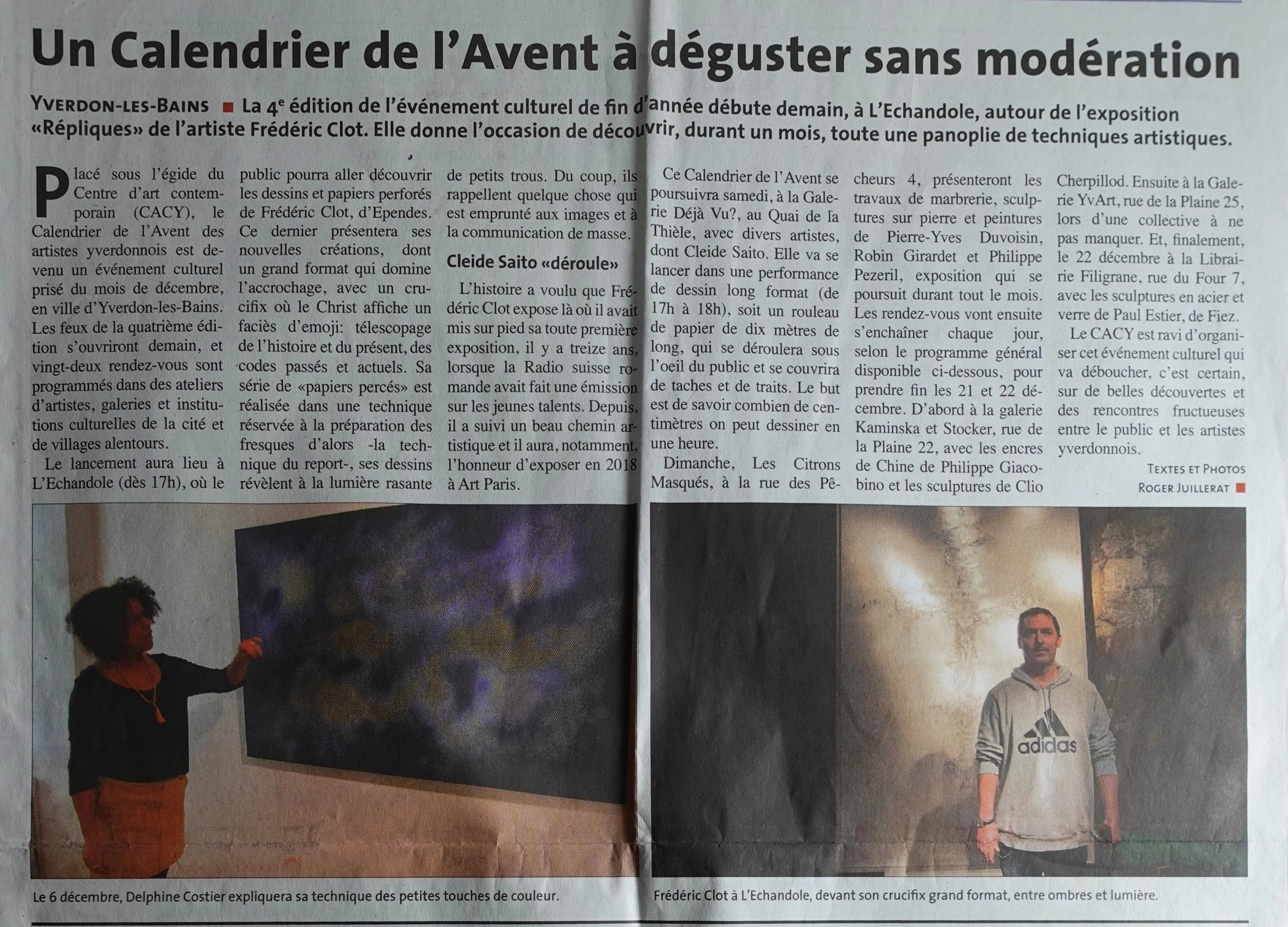 Calendrier des artistes